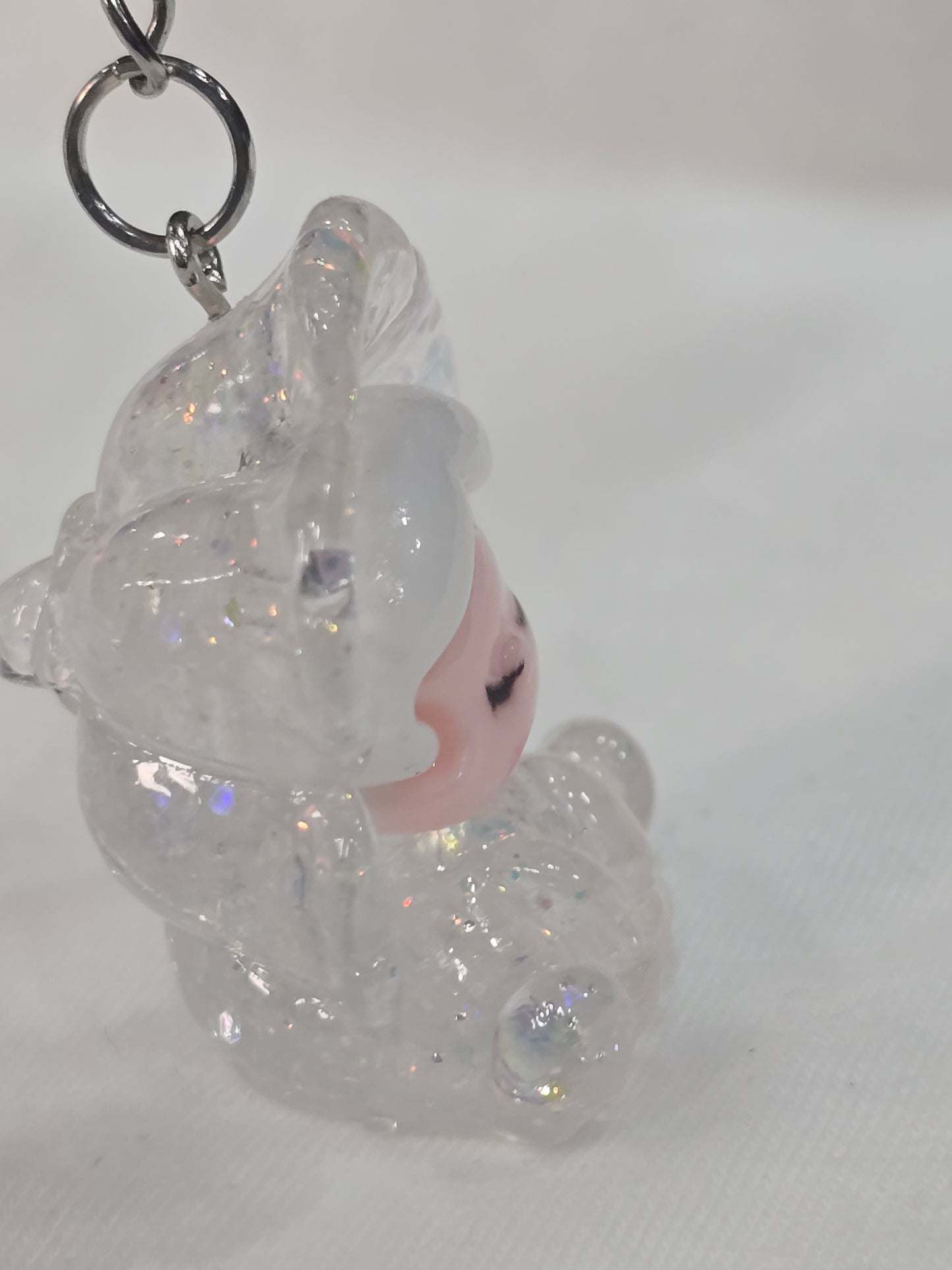 SP Flower White - 3D Charms Keychain