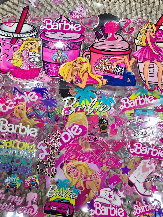 Barbie -UV DTF Wrap 16oz Bundle mix 10pcs