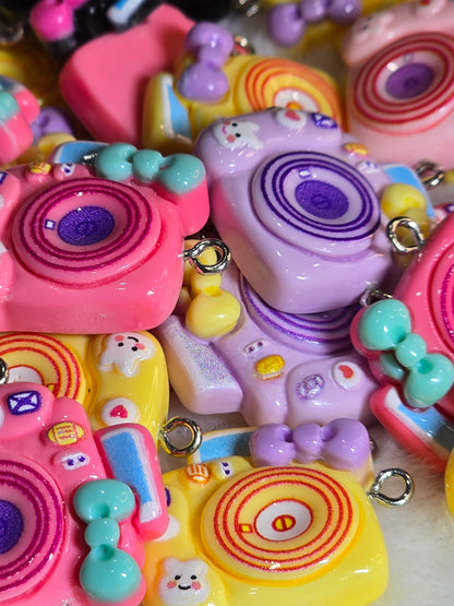 camera resin charms with hook
