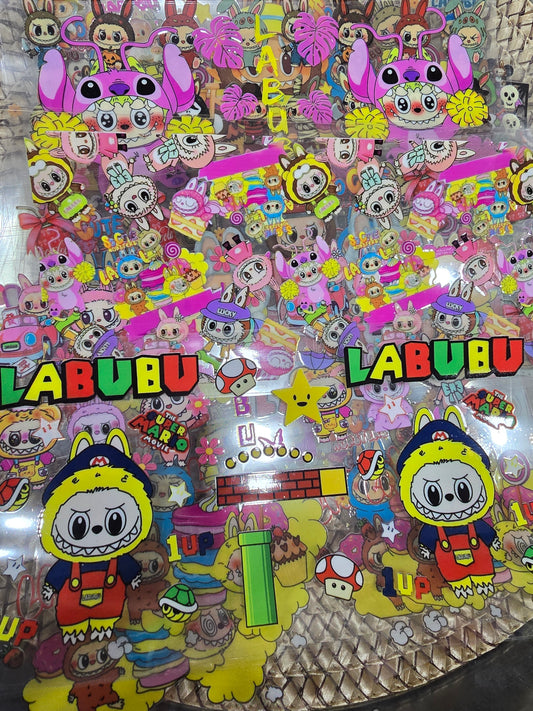 Labubu Monster Design-UV DTF Wrap 16oz Bundle mix 10pcs
