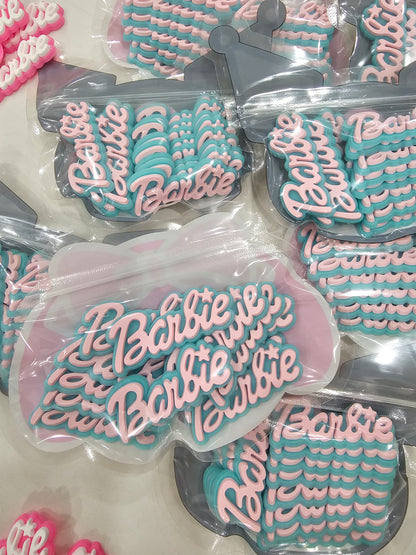 Barbie teal&pink- Soft Charms set of 12pcs