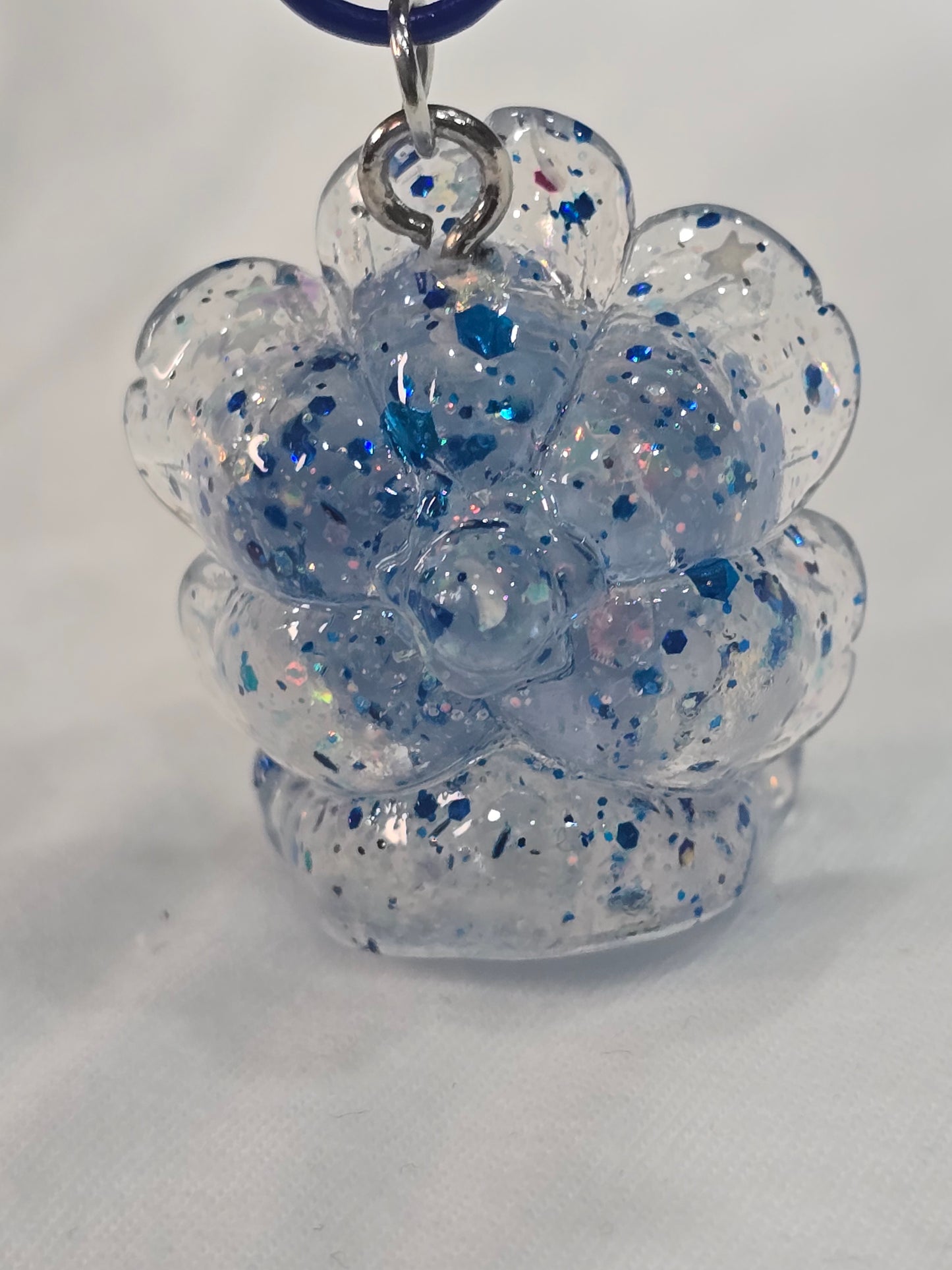 SP Flower blue - 3D Charms Keychain