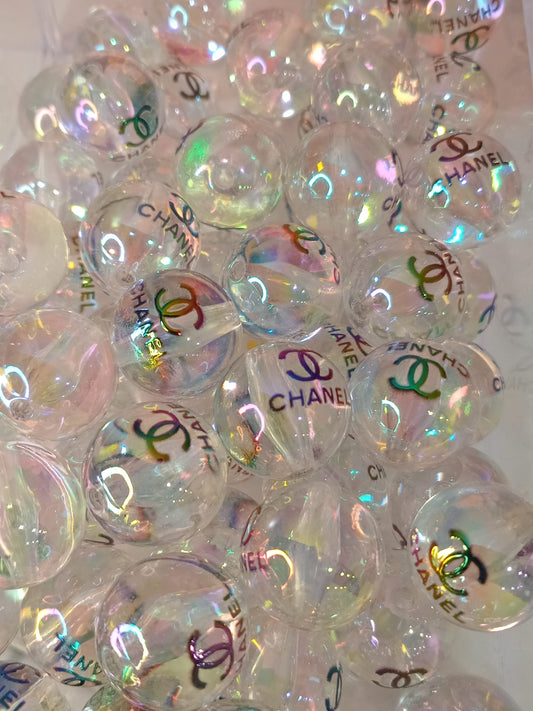 Clear CC 20mm beads