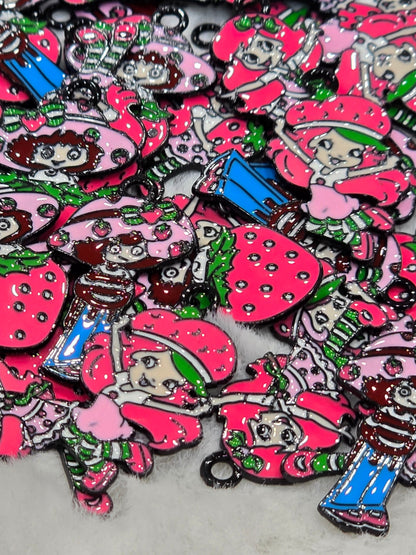 Strawberry Shortcake- Metal Charm Pendant