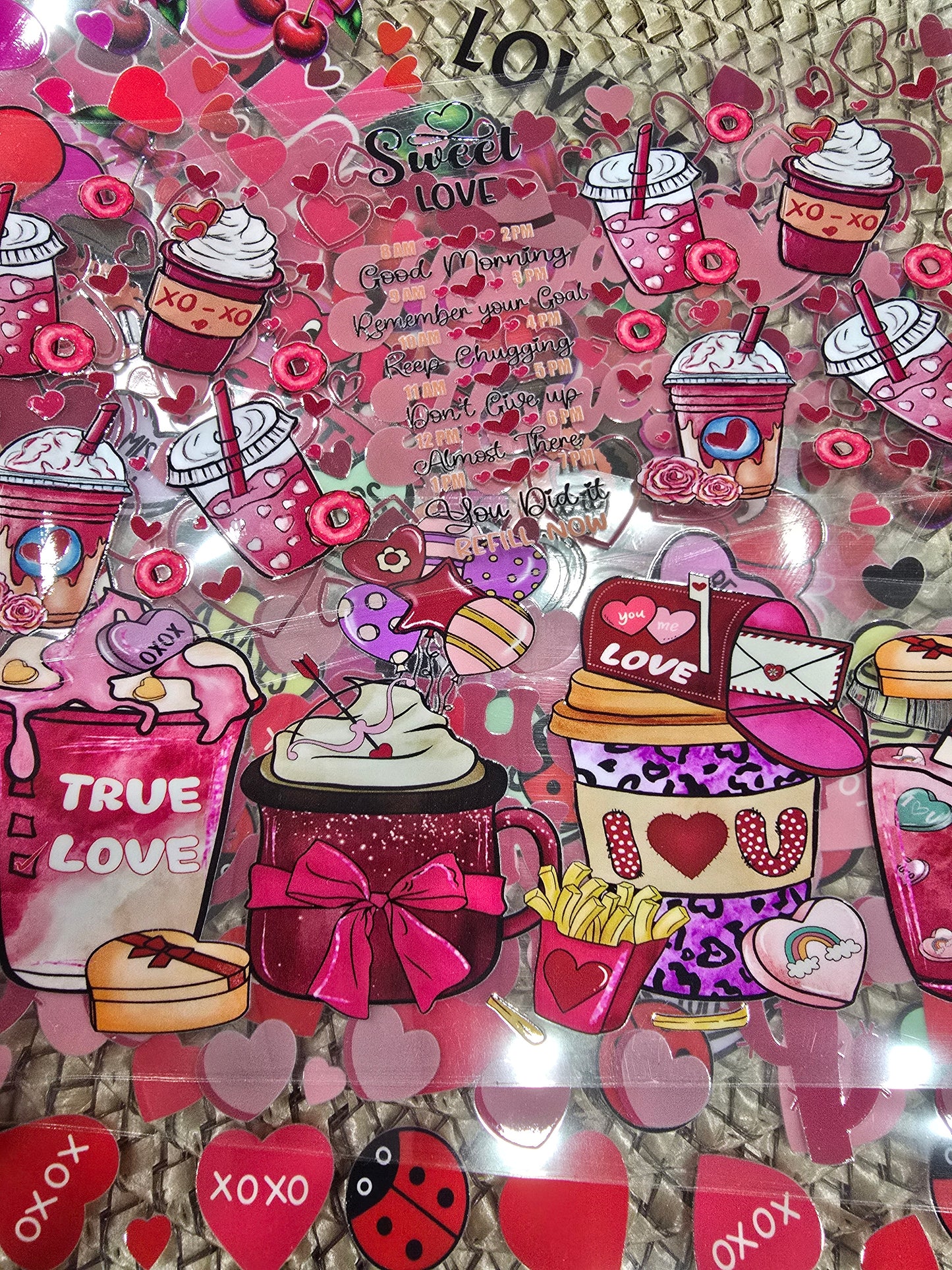 Valentines Design UV DTF Wrap 16oz Bundle mix 10pcs