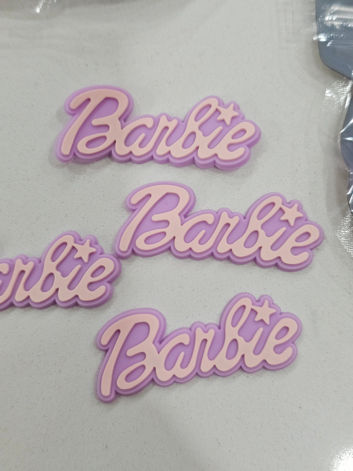 Barbie purple & pink- Soft Charms set of 12pcs