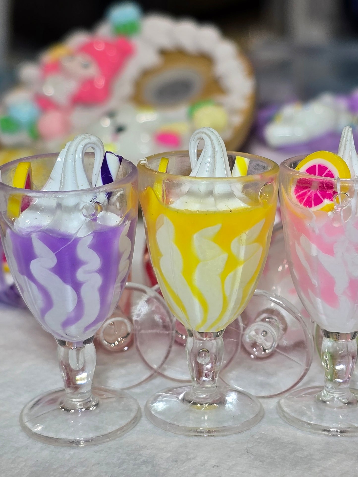 3D Summer Frappe Drinks Charms
