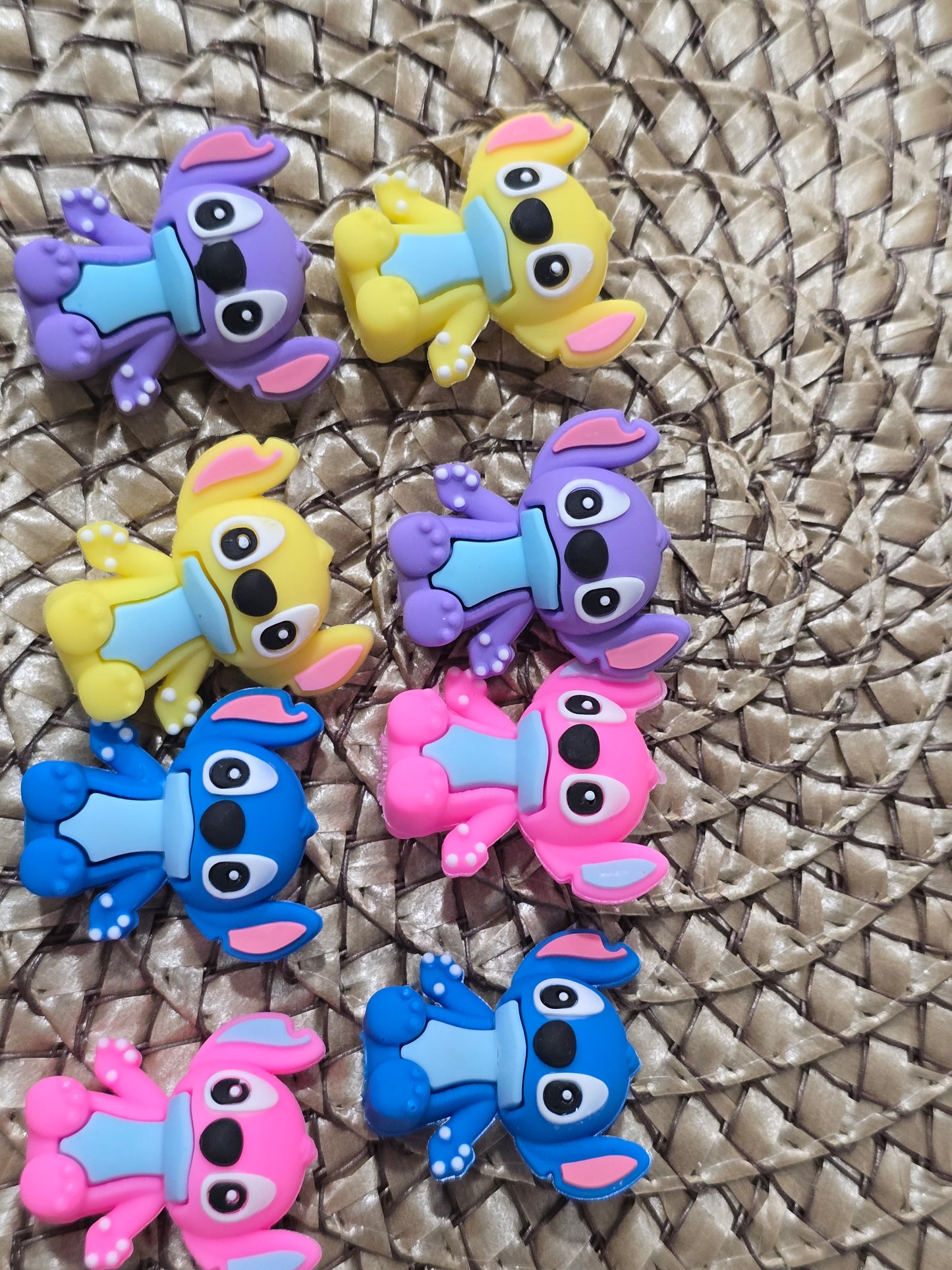Stitches in Blue,Pink, Yellow ,purple set Pen/Pencil Topper