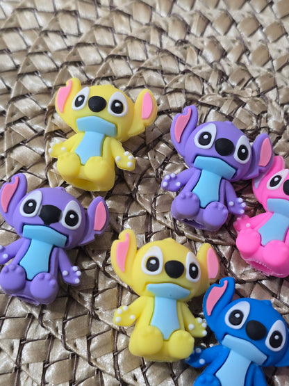 Stitches in Blue,Pink, Yellow ,purple set Pen/Pencil Topper