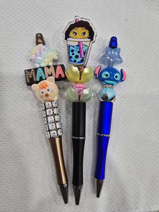 Beadable pen 3pcs mix bundle- Mama, encanto,and blue Alien