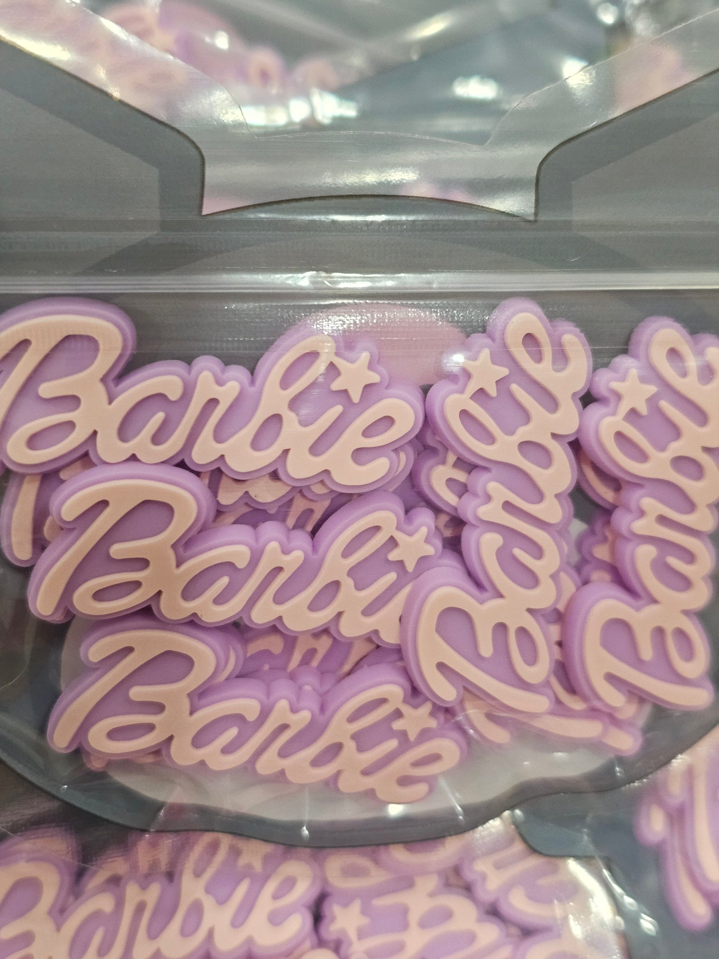 Barbie purple & pink- Soft Charms set of 12pcs