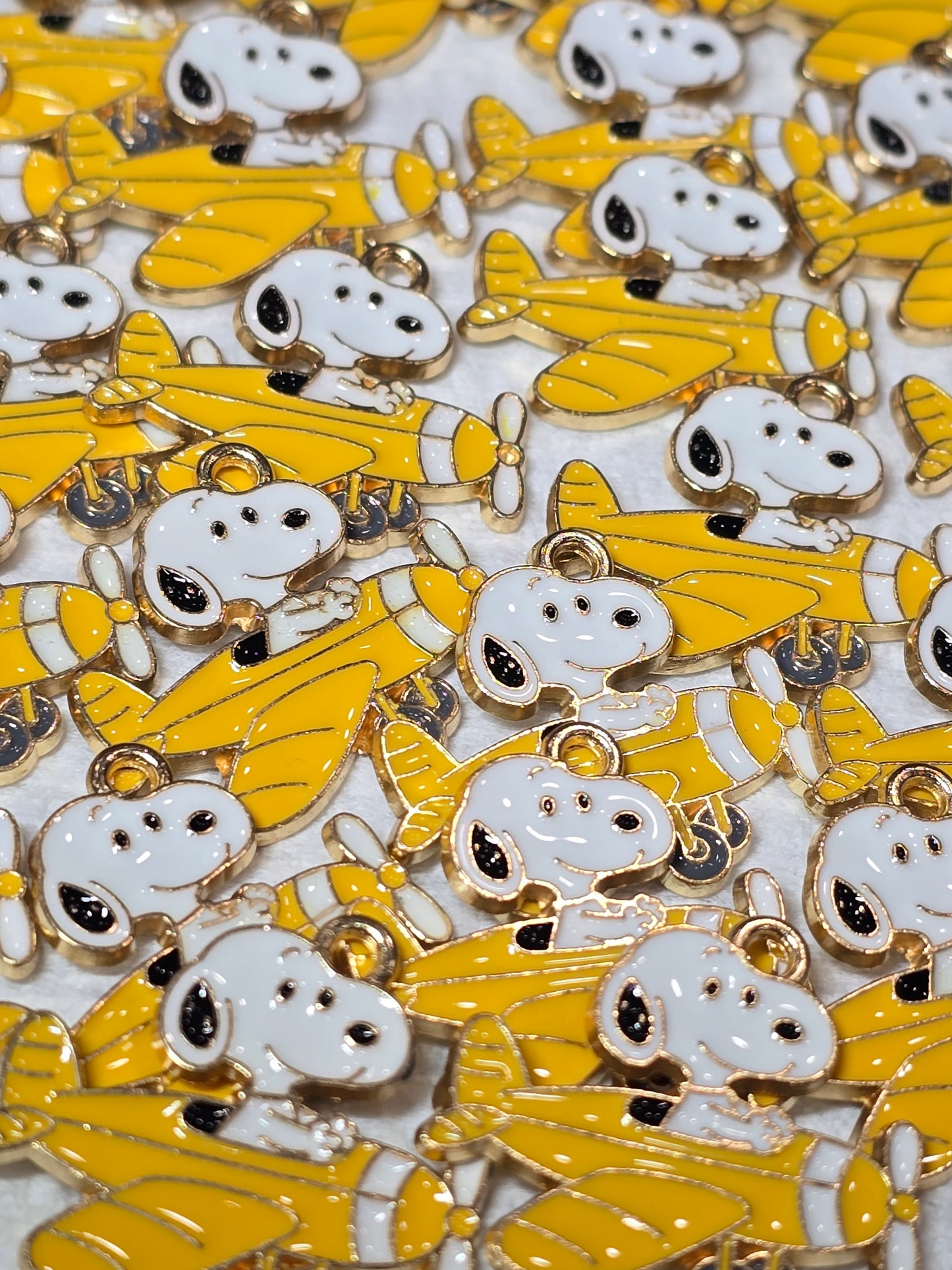 Snop dog airplane - Metal Charm Pendant