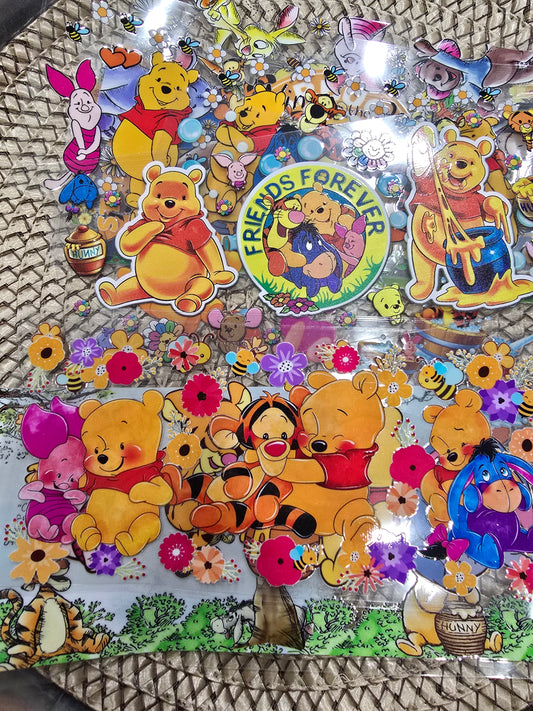 Winne yellow bear -UV DTF Wrap 16oz Bundle mix 10pcs