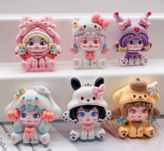 San sanrio flat back charms