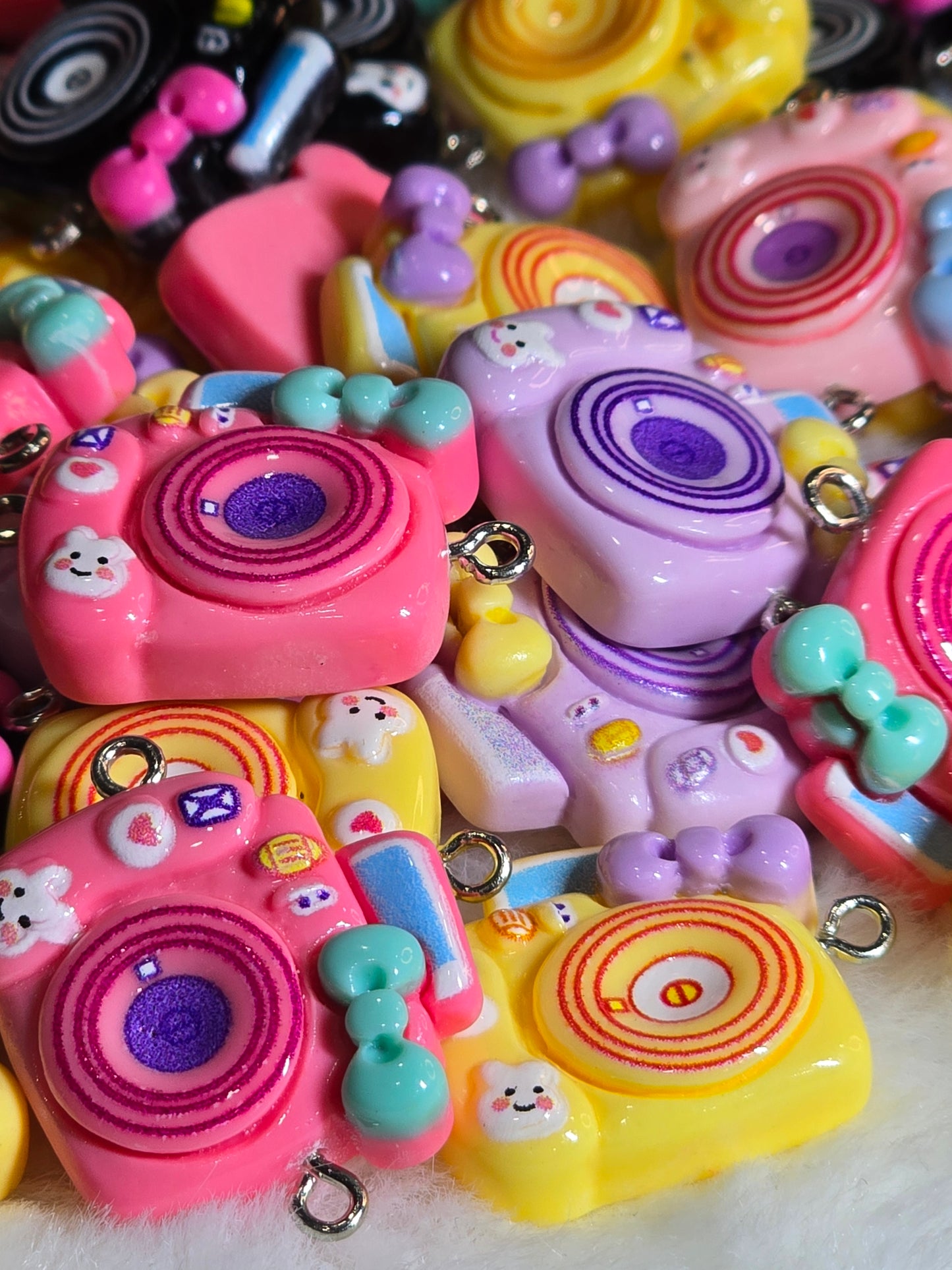 camera resin charms with hook