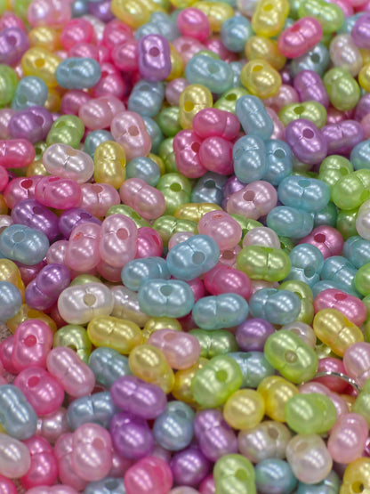 Peanut beads pastel colors- 4mm 50grams