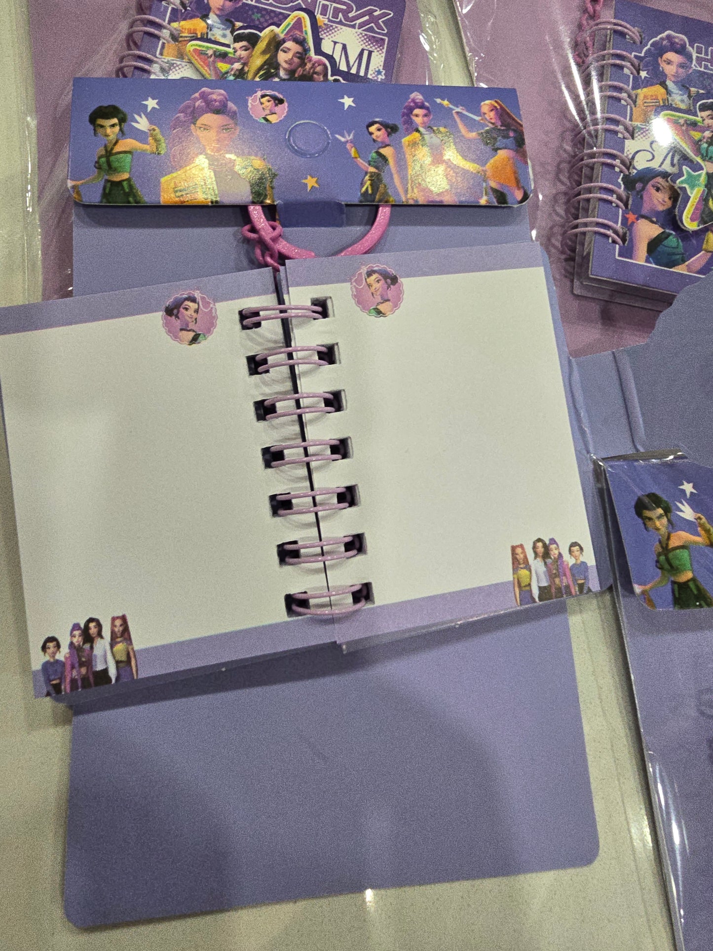 Kp0p Demon Hunter Huntrix Mini Notebook keychain