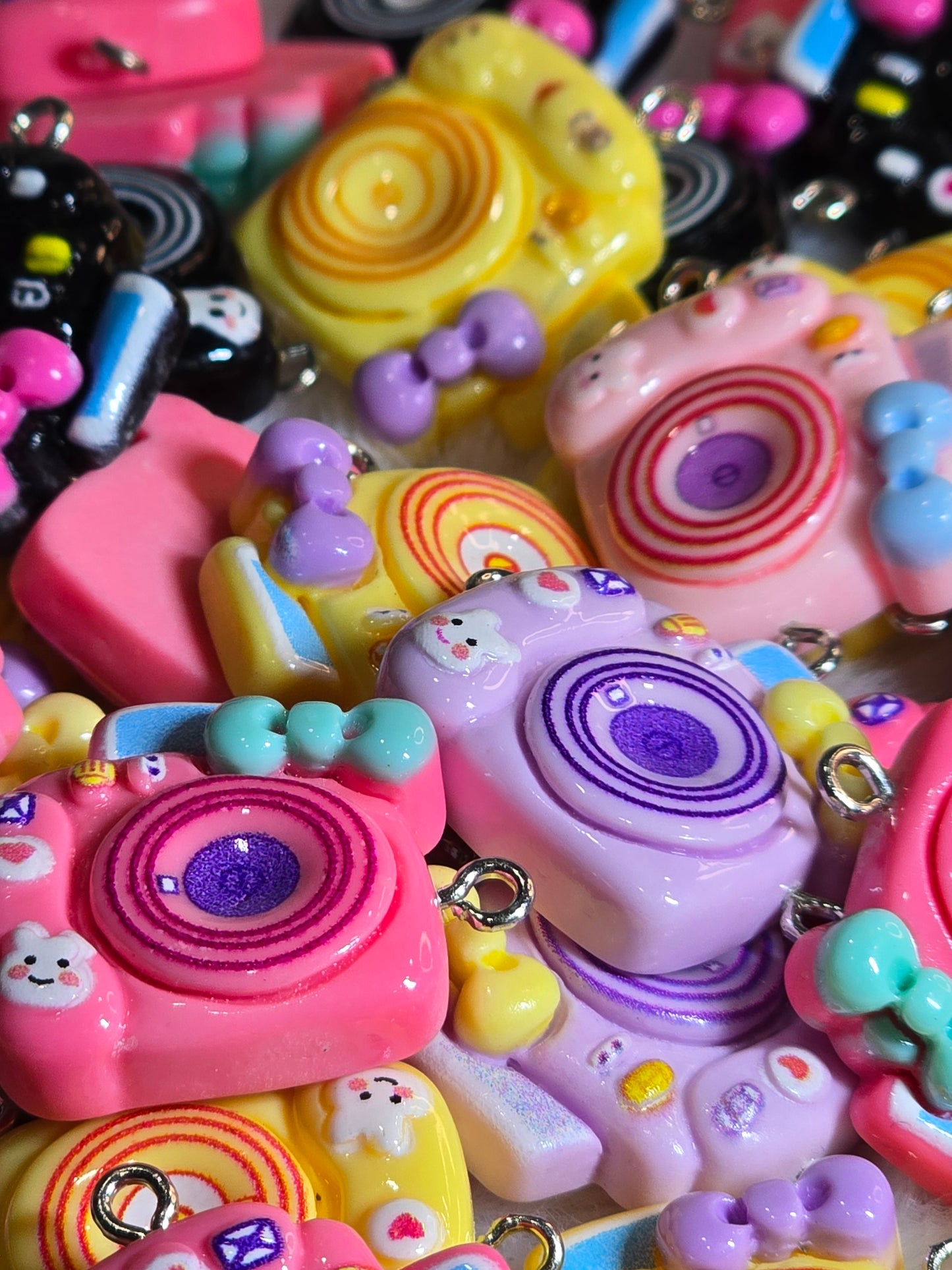 camera resin charms with hook