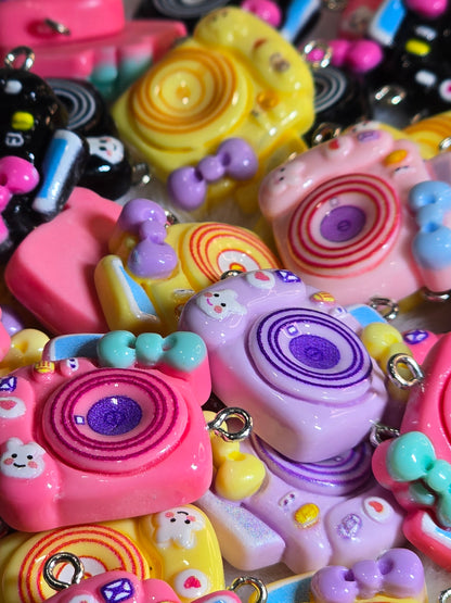 camera resin charms with hook