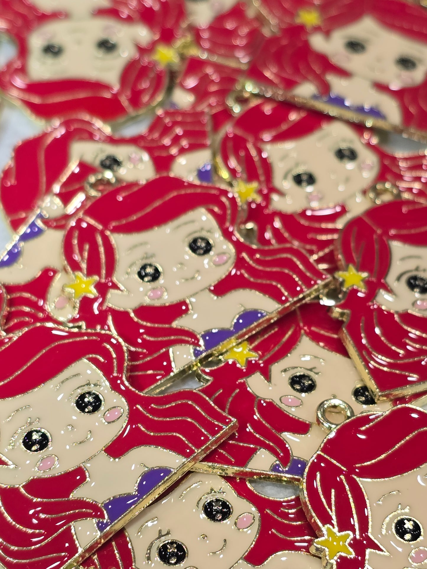 Cute Mermaid - Metal Charm Pendant