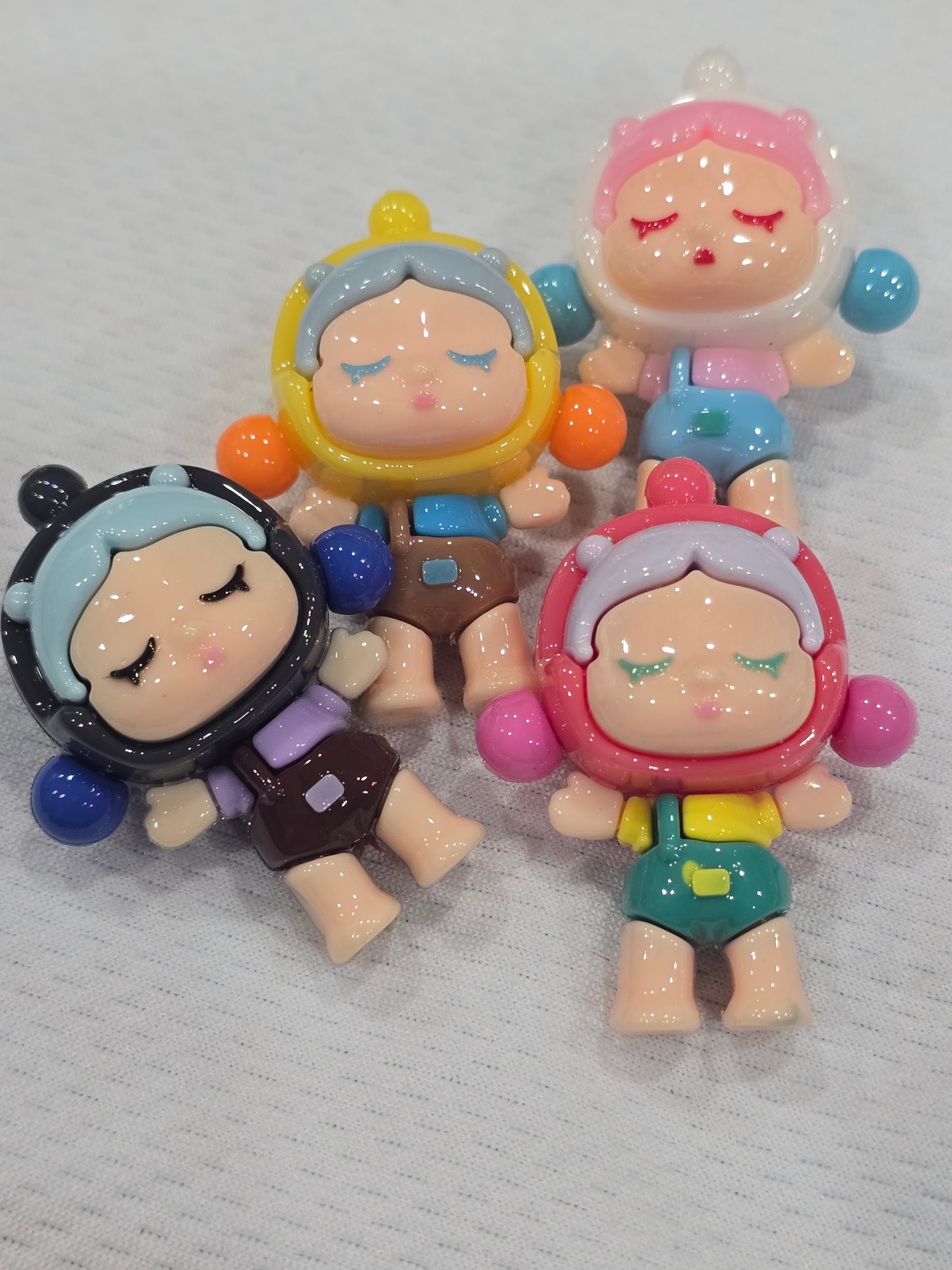 3D Silicon Skull Panda Beads 4 designs/pcs per pack