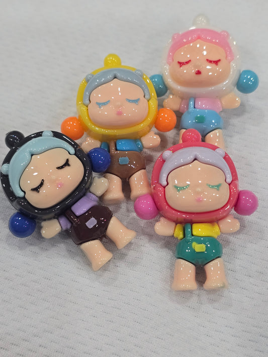 3D Silicon Skull Panda Beads 4 designs/pcs per pack