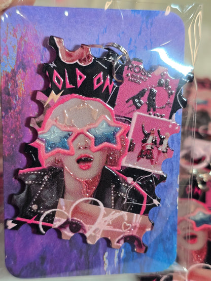 Rose of Black Pink Acrylic Keychain