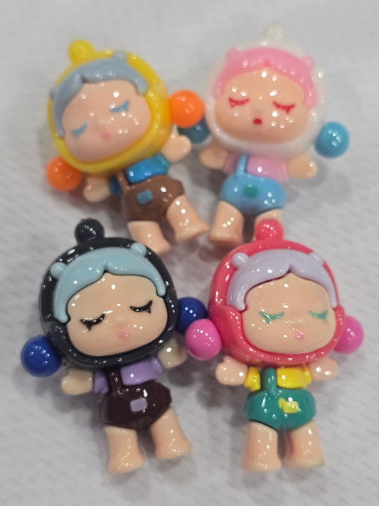 3D Silicon Skull Panda Beads 4 designs/pcs per pack