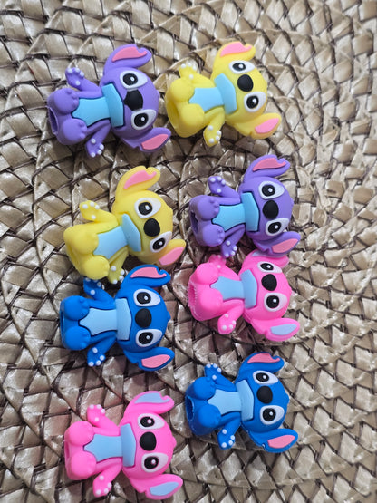 Stitches in Blue,Pink, Yellow ,purple set Pen/Pencil Topper