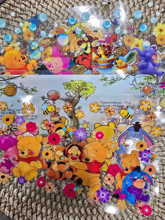 Winne yellow bear -UV DTF Wrap 16oz Bundle mix 10pcs