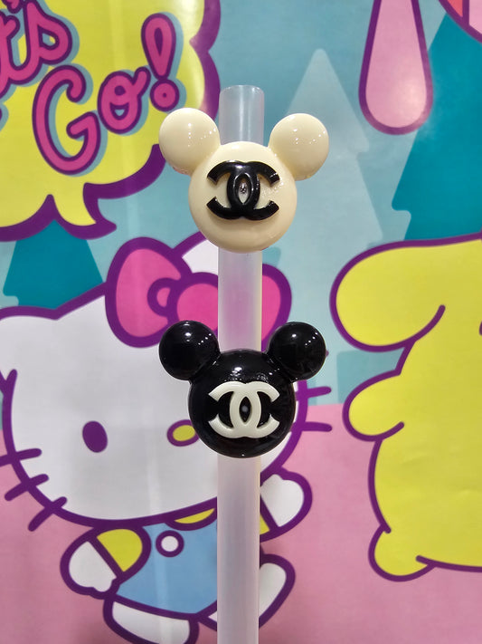 Designer mouse  - Straw/pencil or pen charms