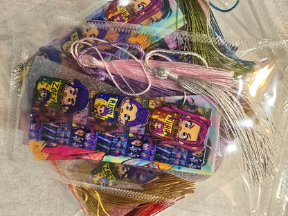 kpop Demon Hunter- Huntrix 3pcs Blank glitter acrylic bookmark with tassels and  6pcs uv dtf decals