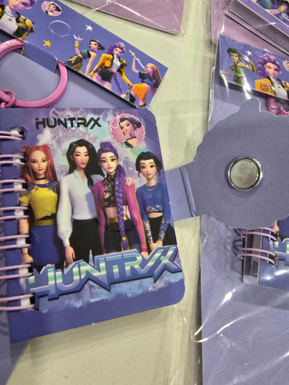 Kp0p Demon Hunter Huntrix Mini Notebook keychain