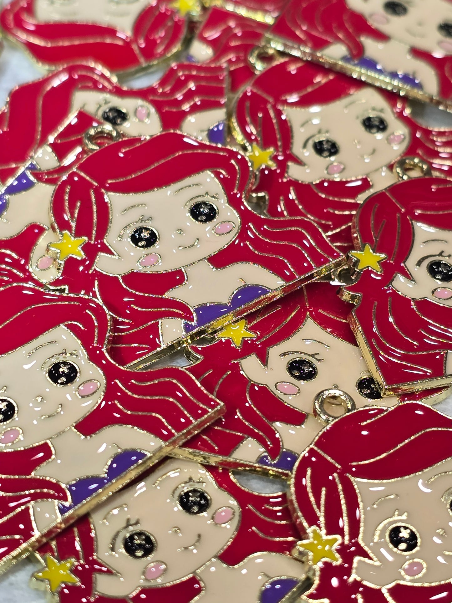 Cute Mermaid - Metal Charm Pendant