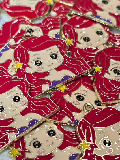 Cute Mermaid - Metal Charm Pendant