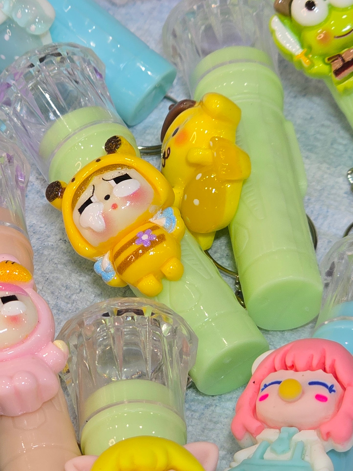 Popmart and Sansan set of 3 mini flashlight