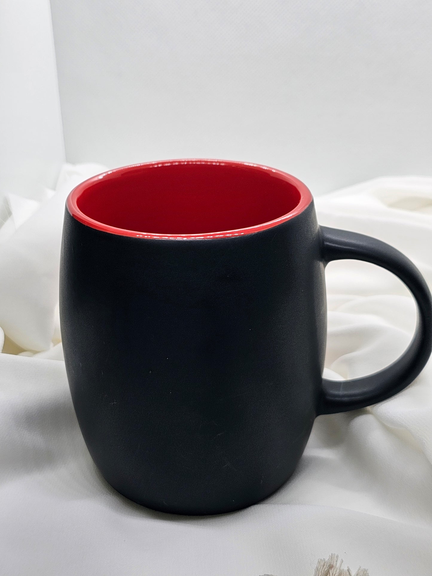 Blank Red Mug Barrel  14oz