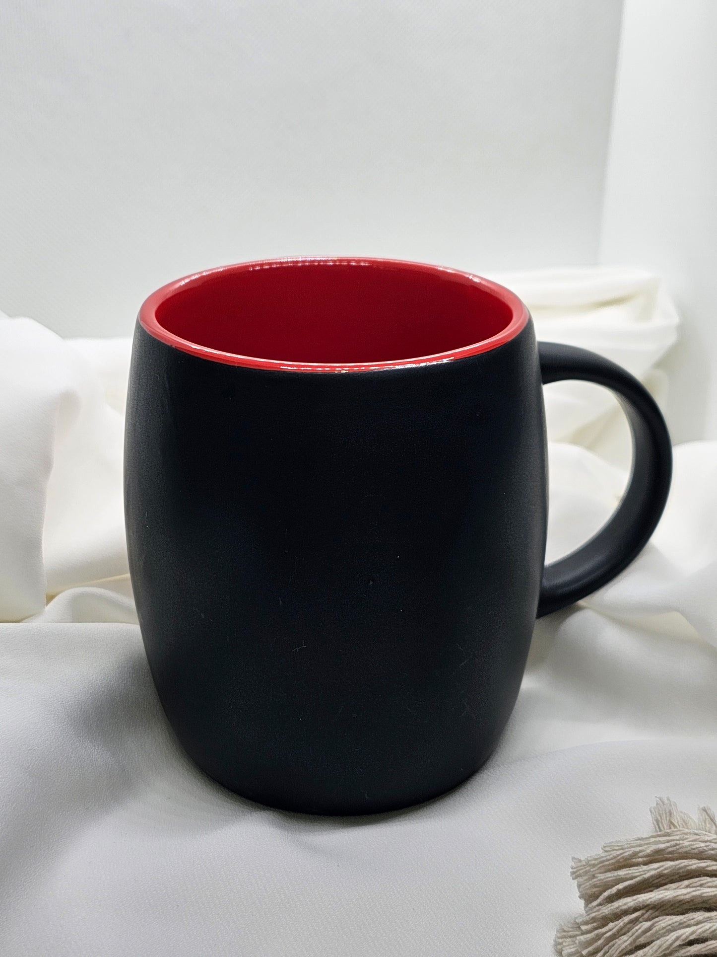 Blank Red Mug Barrel  14oz