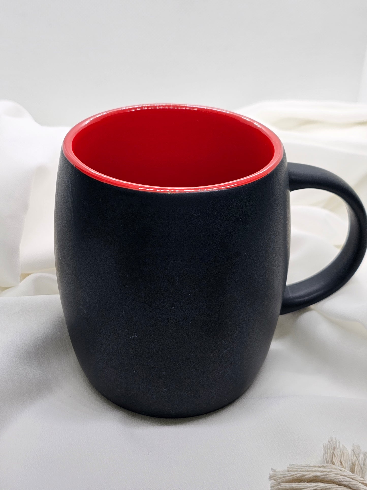 Blank Red Mug Barrel  14oz