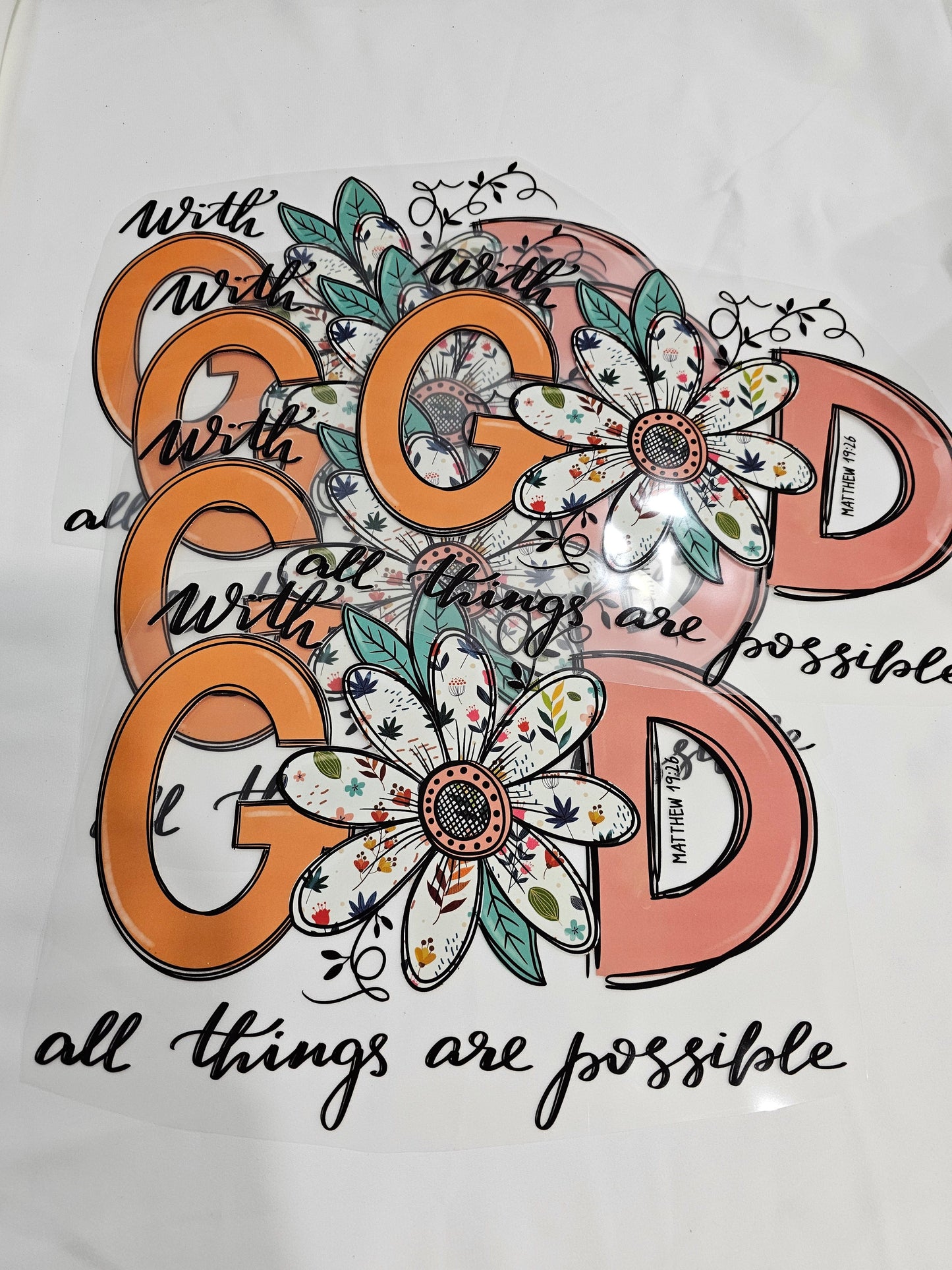 With God All things are possible- DTF Transfer 8 x 10