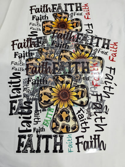 FAITH- DTF Transfer 9 1/2 x 9 1/2 inches