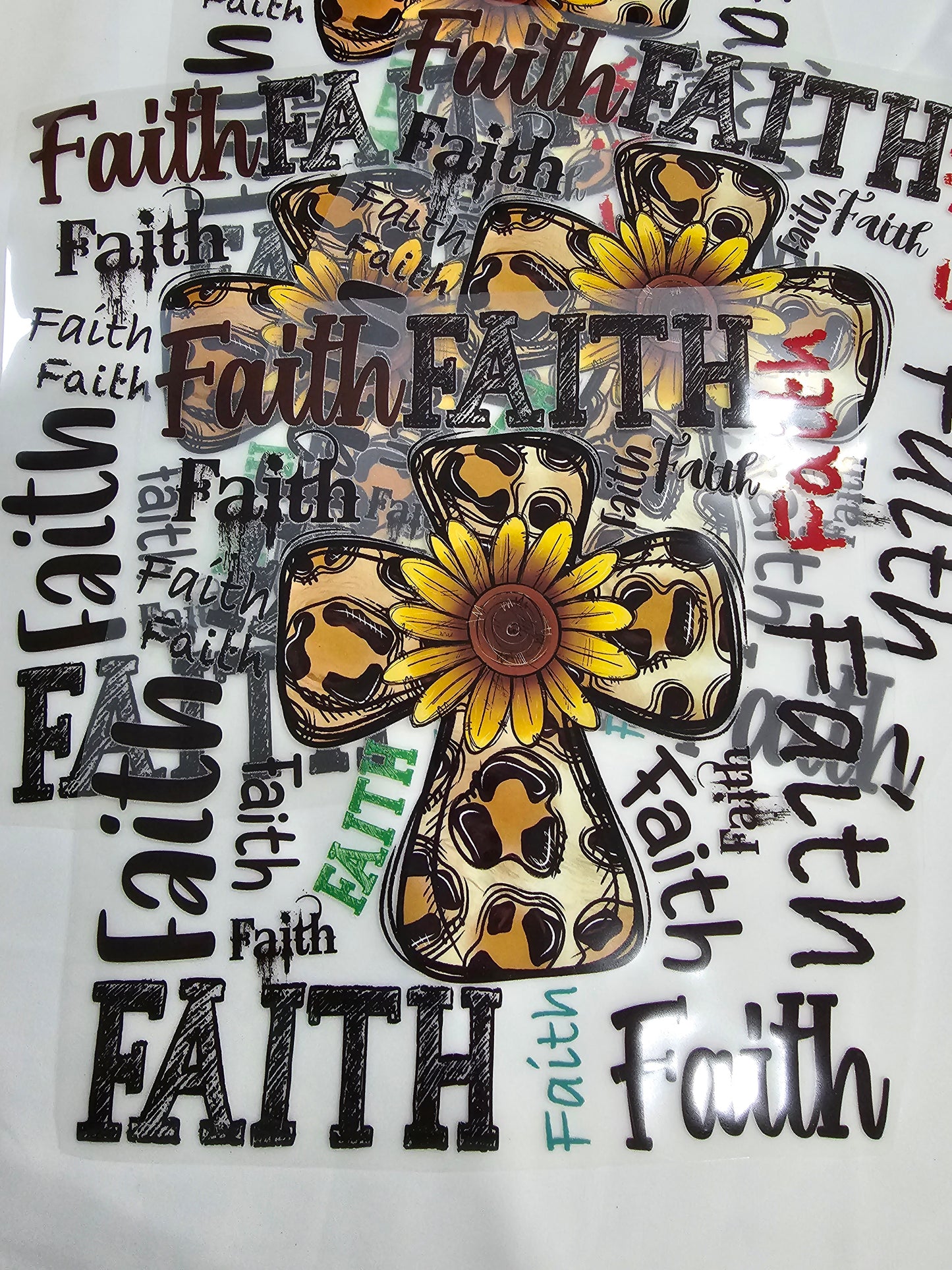 FAITH- DTF Transfer 9 1/2 x 9 1/2 inches