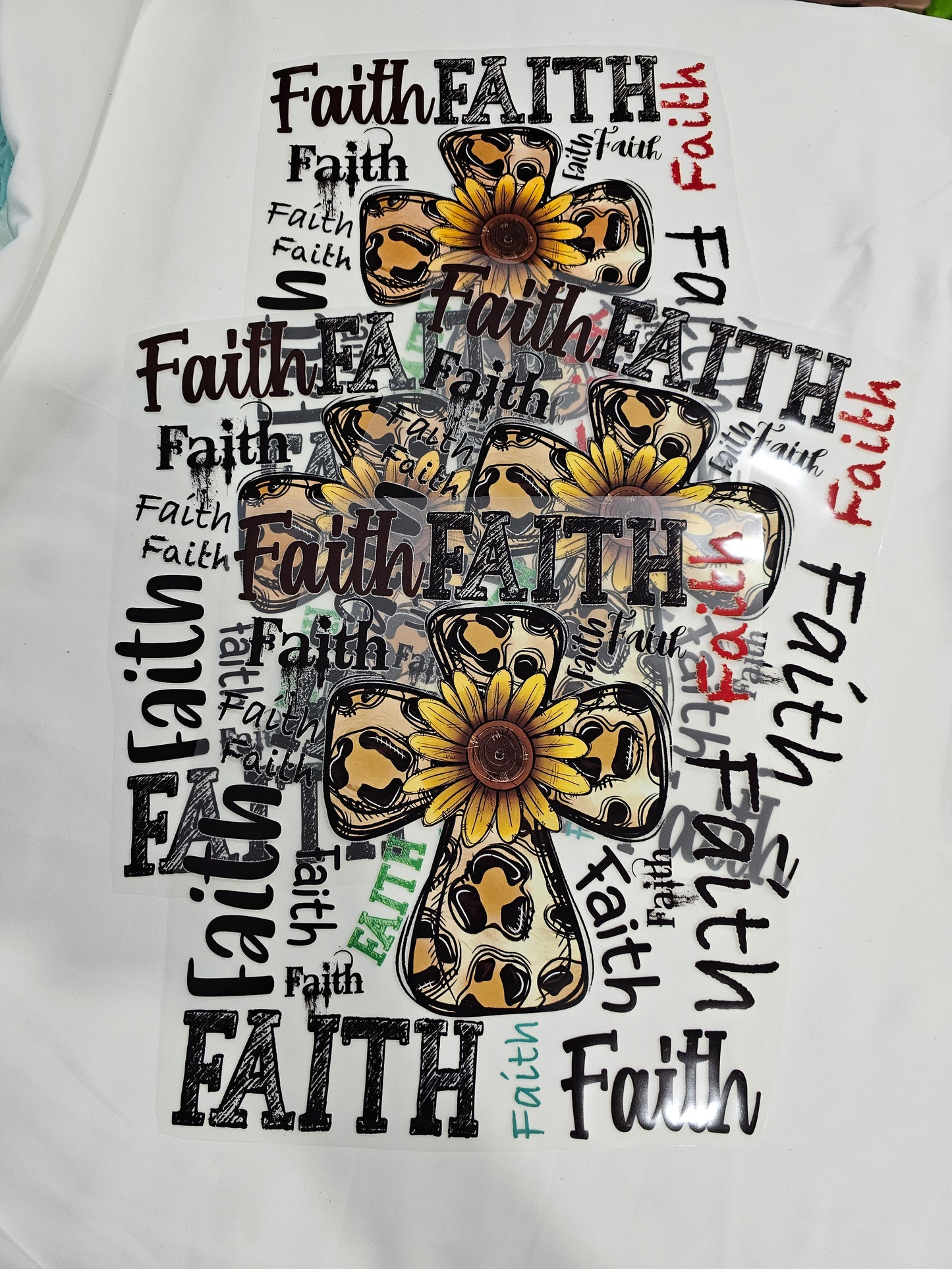 FAITH- DTF Transfer 9 1/2 x 9 1/2 inches