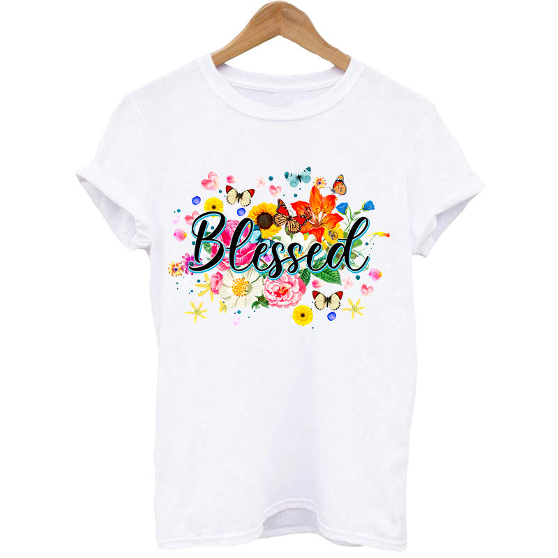 Blessed with flowers DTF Transfer 7 X 9