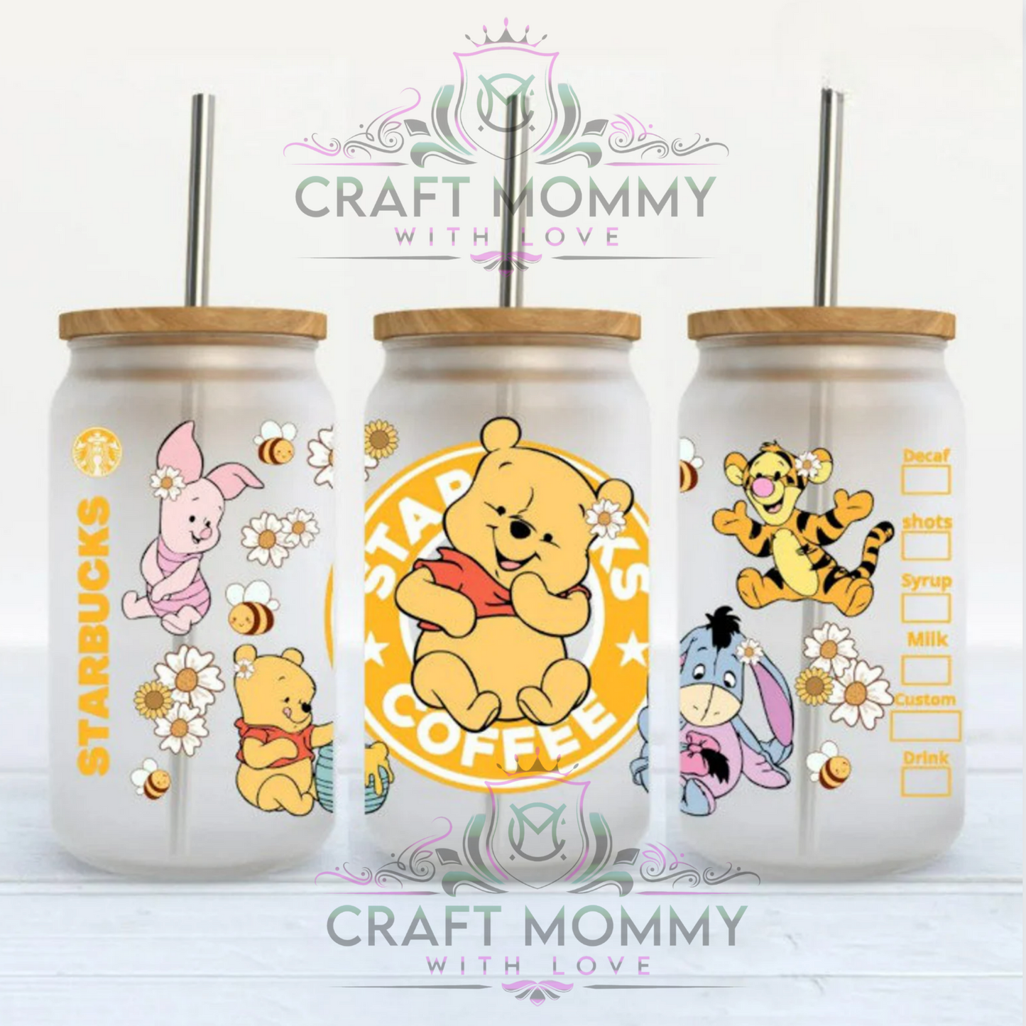 Winnie the pooh- UV DTF Wrap 16 oz